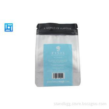 Matte Black Plastic Ziplock Stand Up Pouches For Food Packa